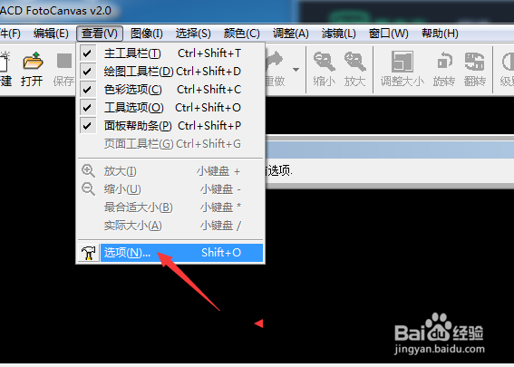 如何对ACD FotoCanvas 2.0设置不保存大小或位置