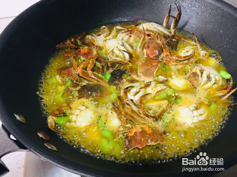 味道鲜美的螃蟹毛豆子
