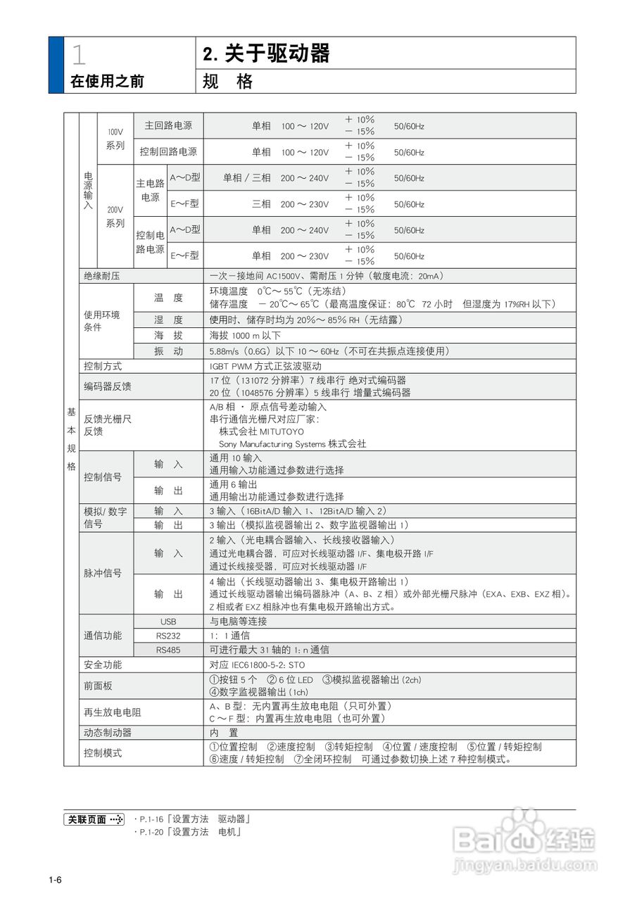 数字AC 伺服电机及驱动器MINAS A5说明书:[2]