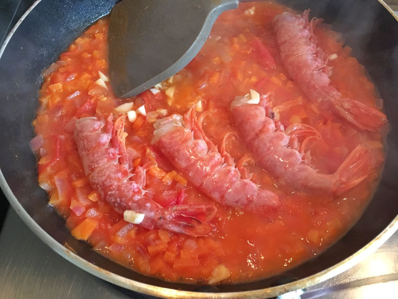 超美味的红烩明虾意面,每一口都是满满的幸福!