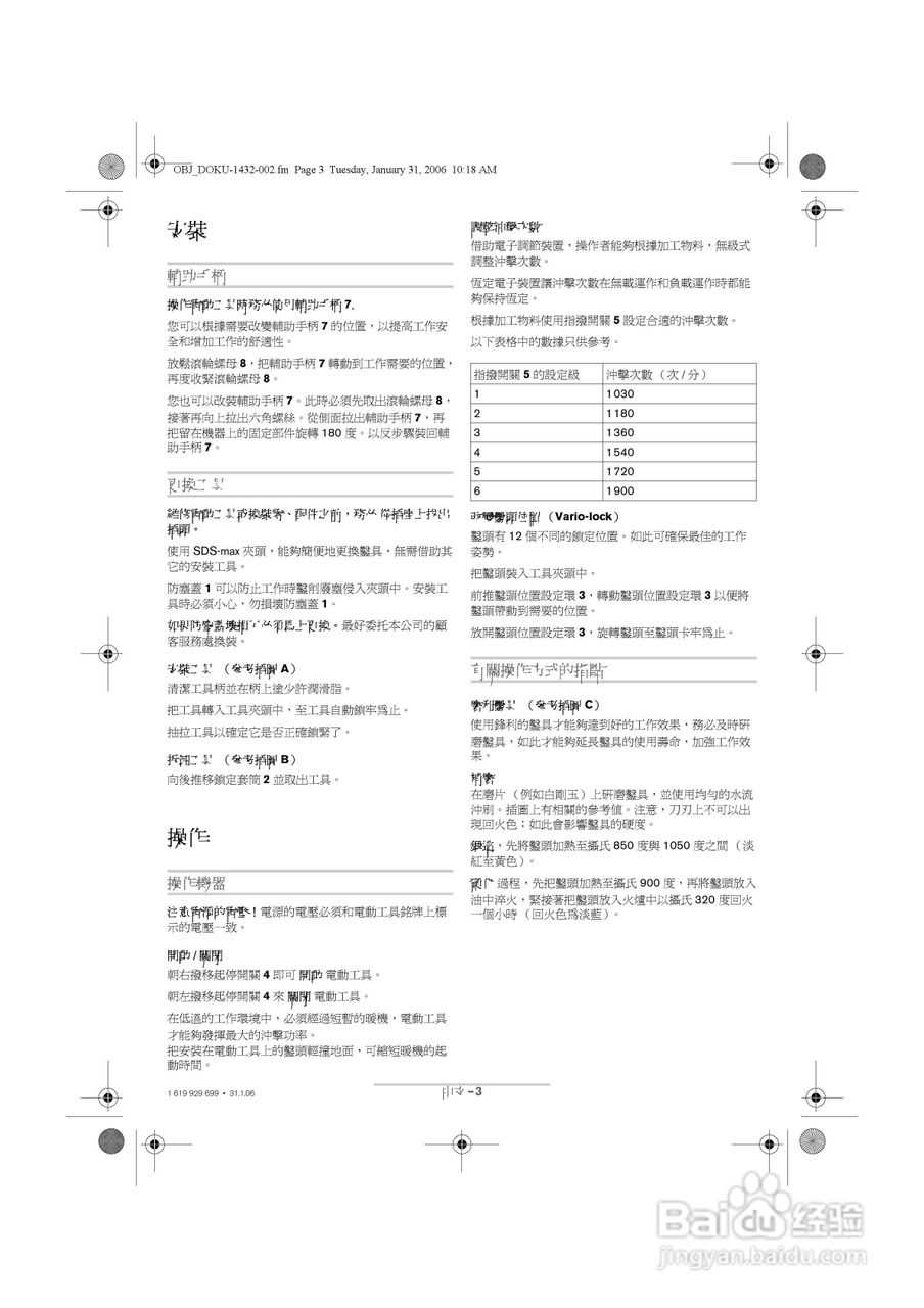 博世GSH11E五坑电镐操作说明书:[2]