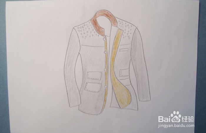 男装休闲皮衣怎么画