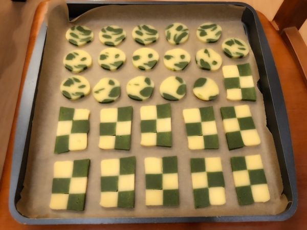 抹茶九宫格饼干