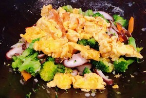 西兰花香菇炒蛋