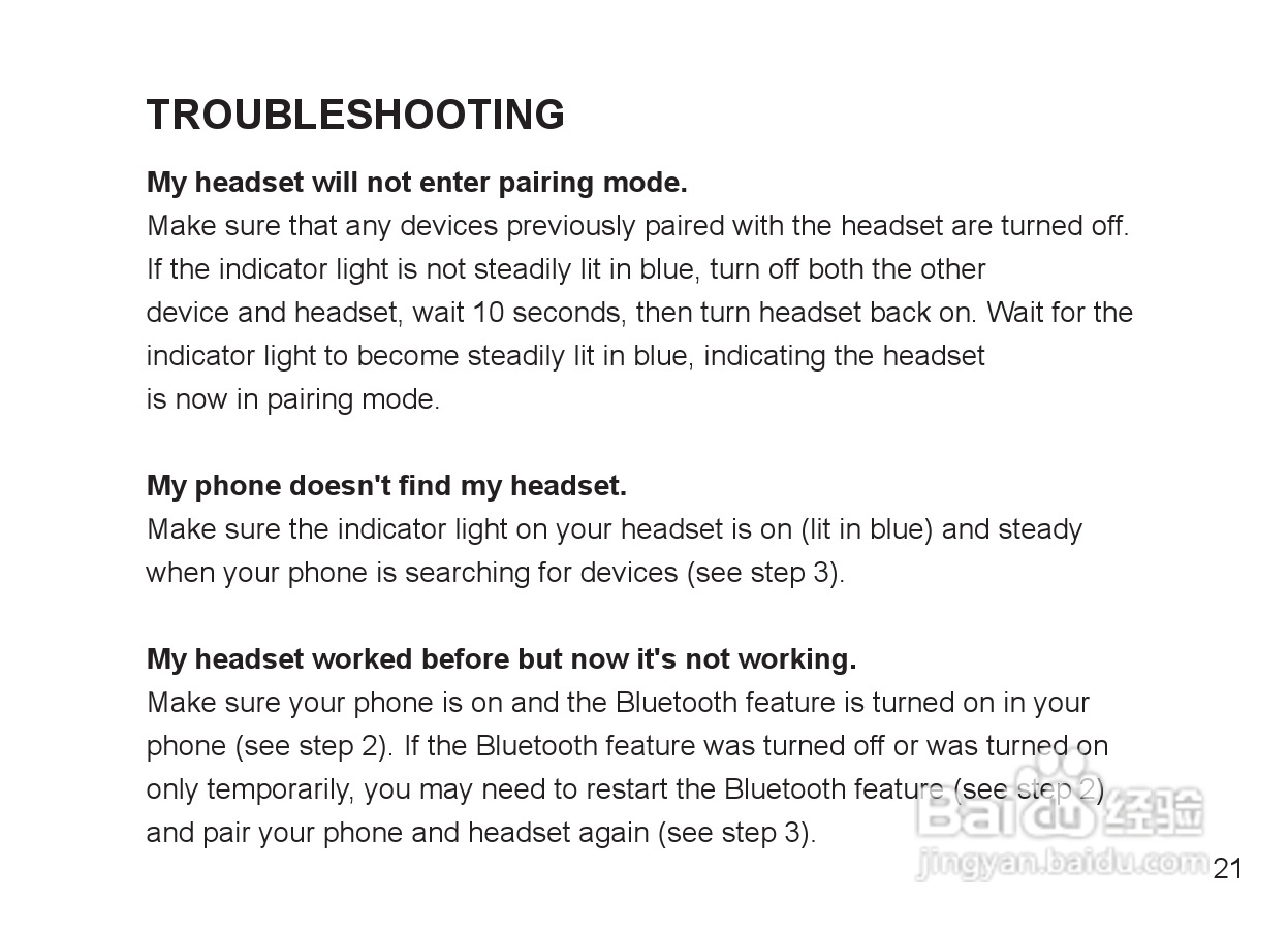 MOTOROLA Miniblue H9迷你型蓝牙耳机说明书:[4]