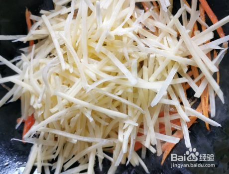 家庭自制土豆丝卷饼