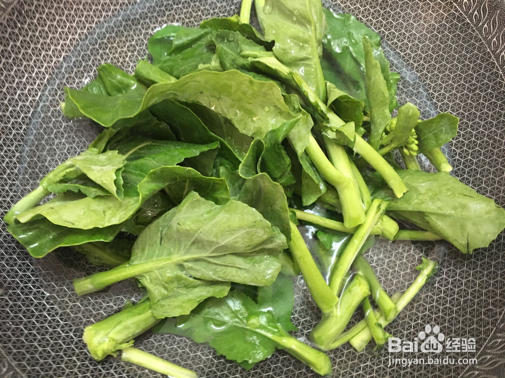 火腿炒芥菜的做法