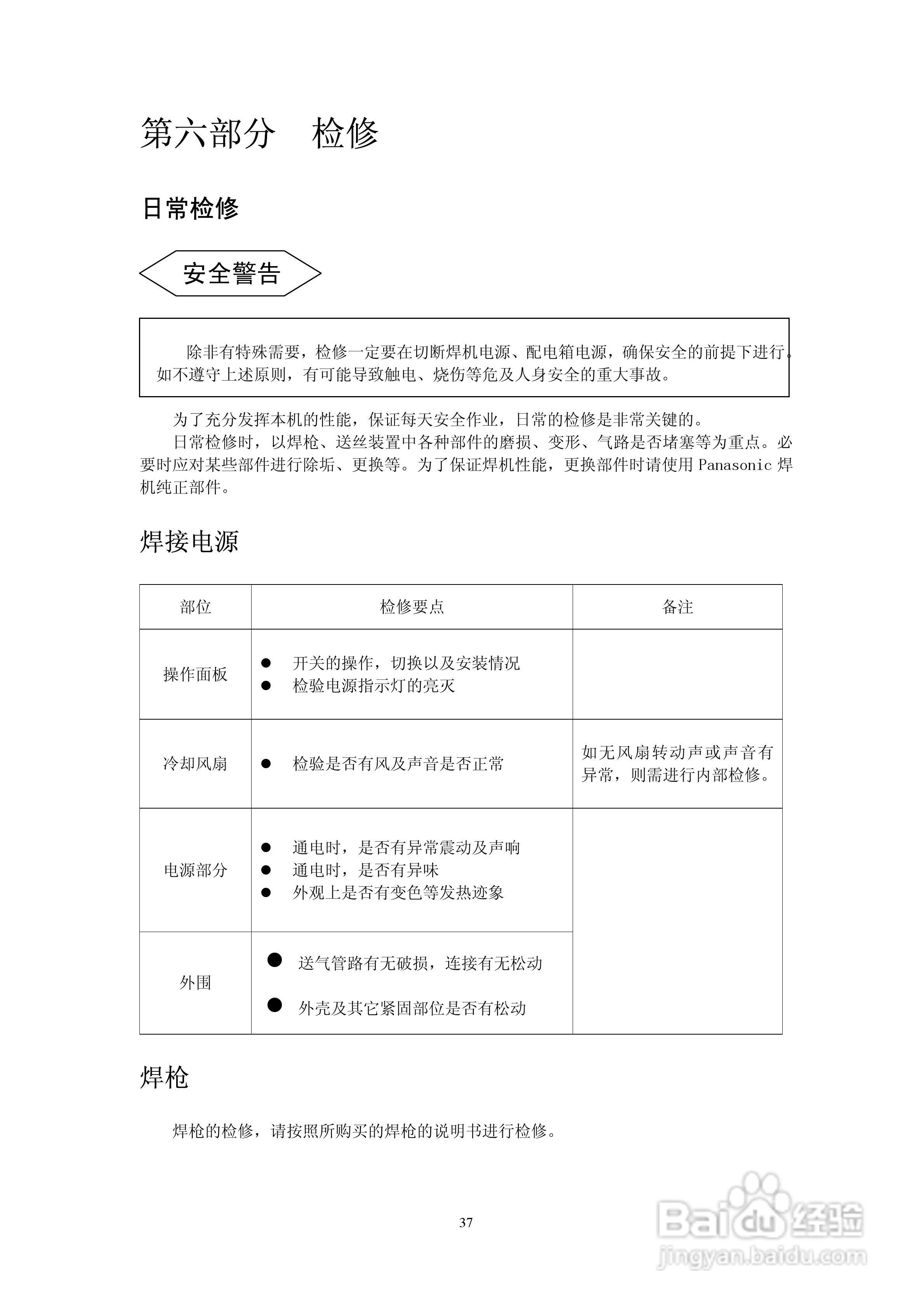松下逆变式CO2MAG焊机YD-350500RF2HGH使用说明书:[4]