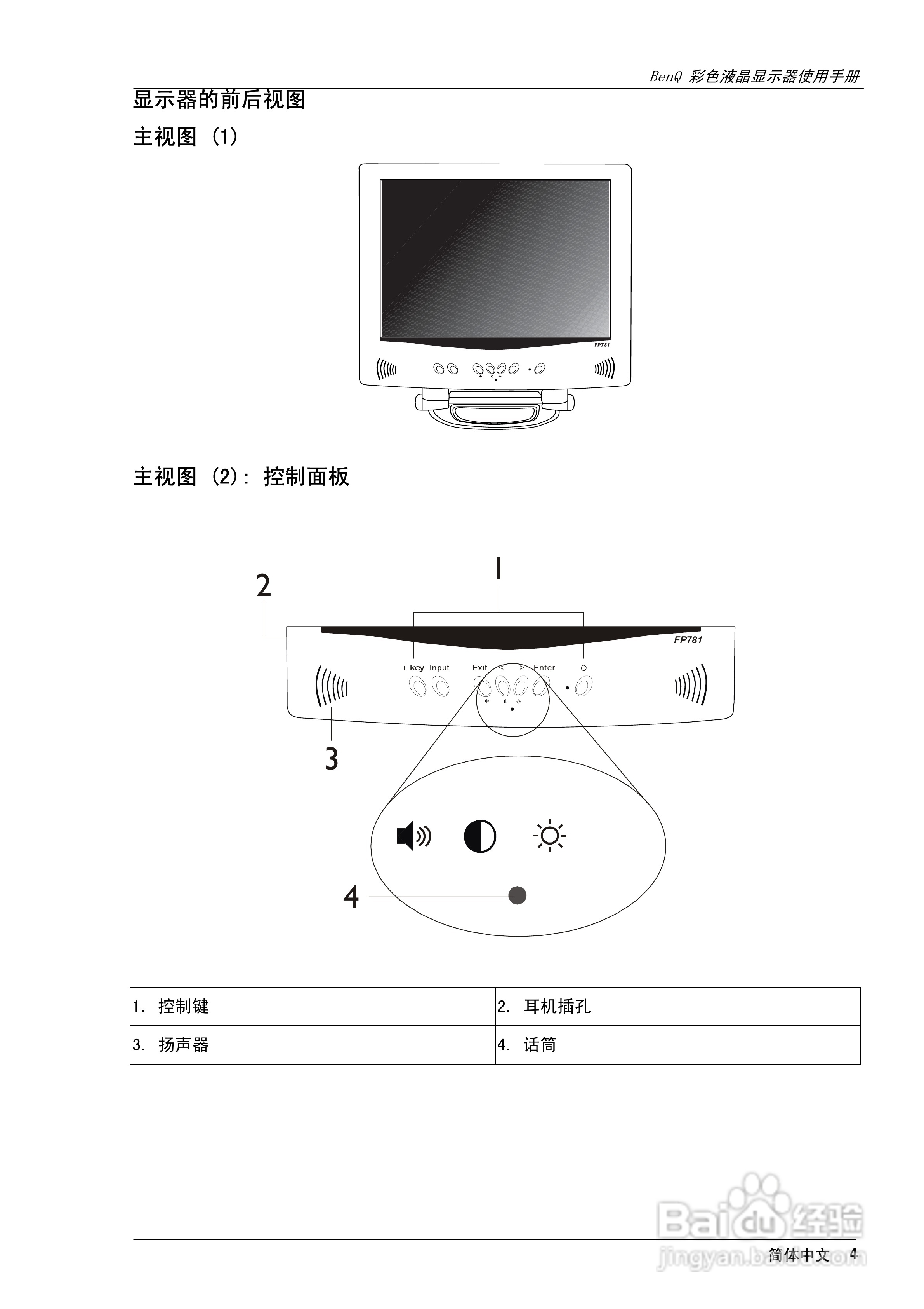 明基FP781彩显使用说明书:[1]
