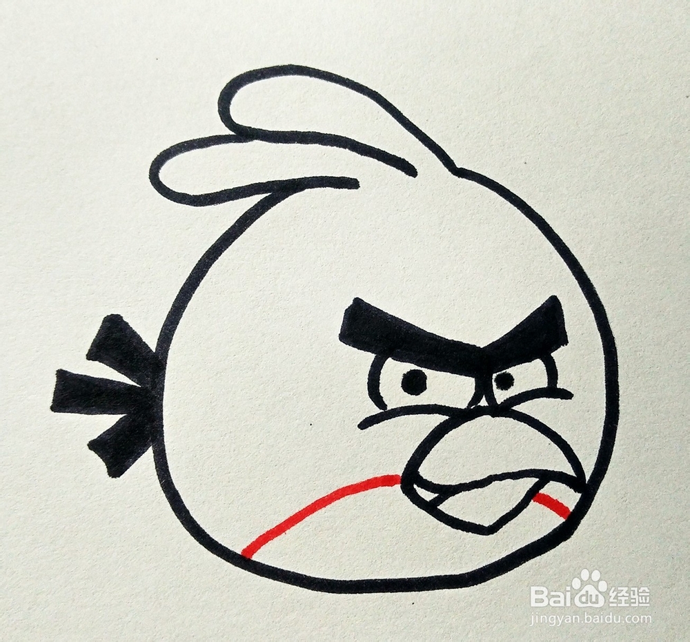 儿童简笔画：愤怒的小鸟