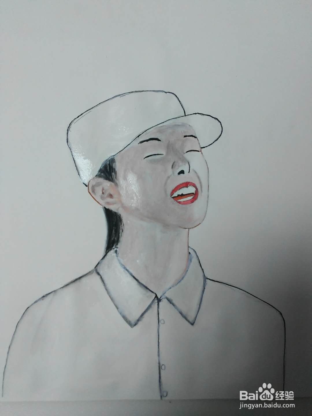 周冬雨的仕女画法。