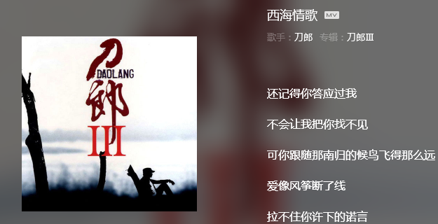 歌词:你说不会让我把你找不到