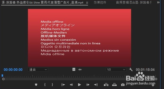Premiere素材管理小知识