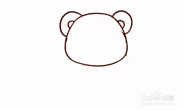 卡通彩色小浣熊的简笔画