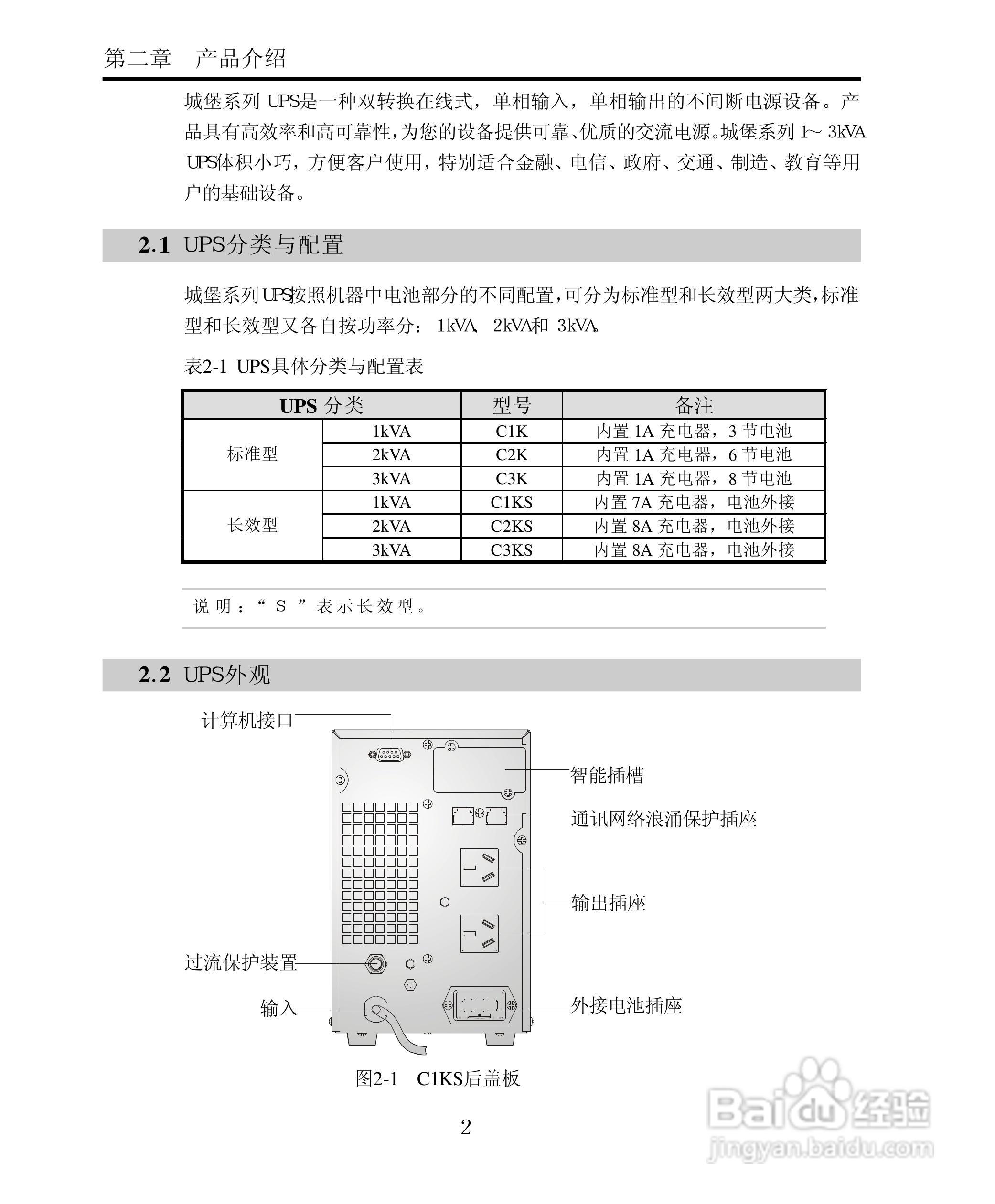 山特电子城堡系列C1K-3K UPS电源使用手册:[1]