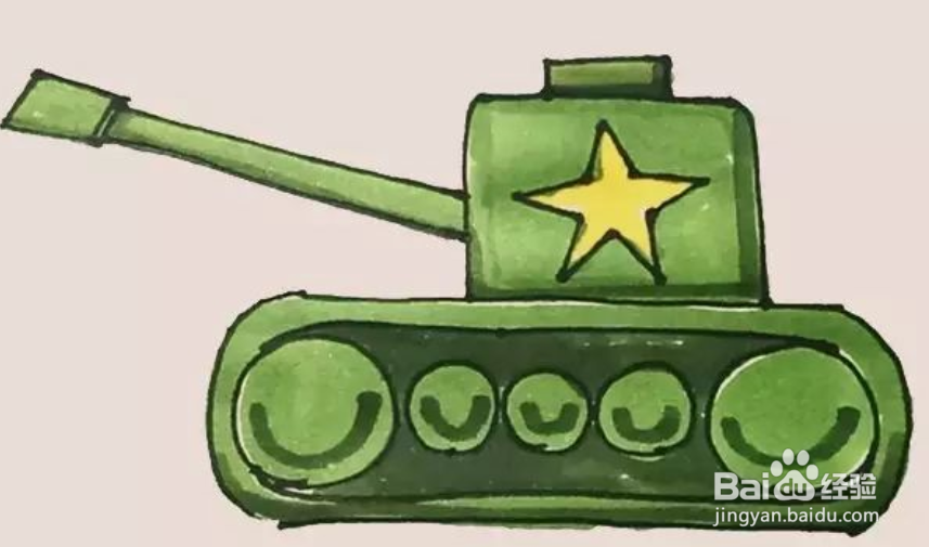 苏式坦克简笔画