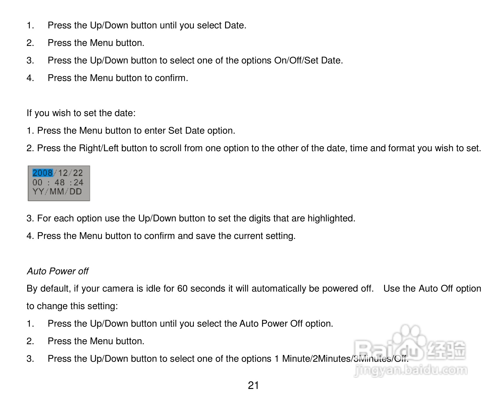 威达ViviCam 8018数码相机使用说明书:[3]