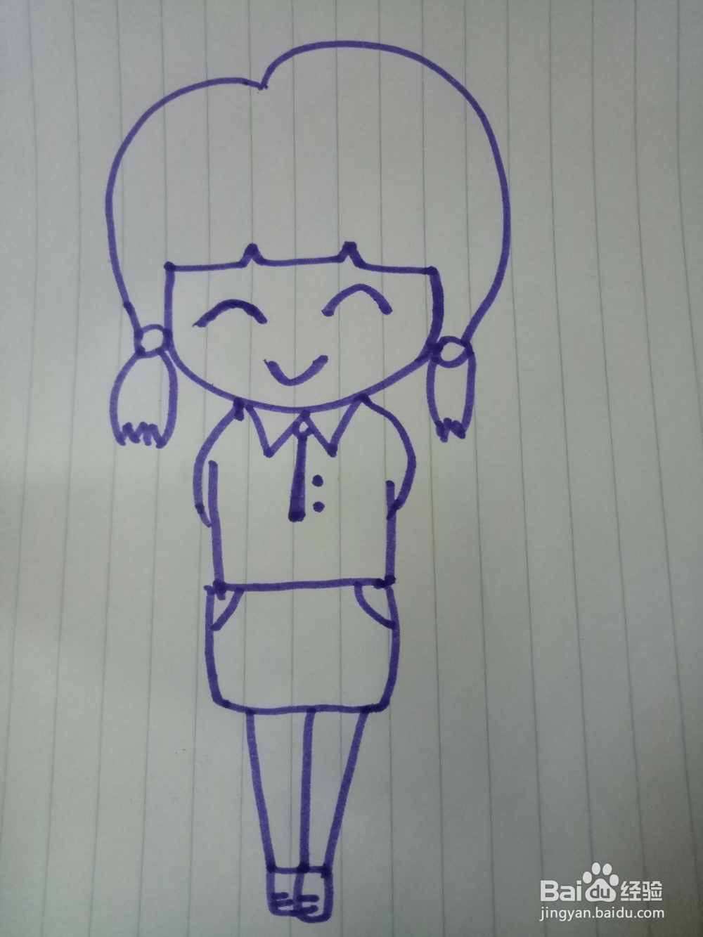 如何画出可爱的小姑娘