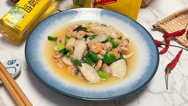 藤香虾仁杏鲍菇