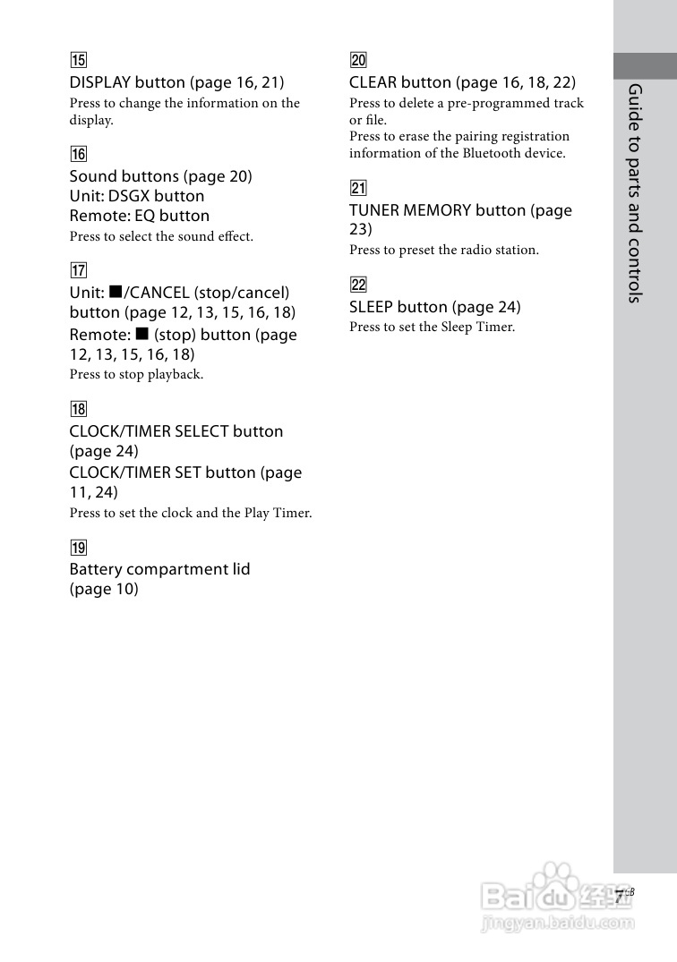 索尼CMT-BX50BT迷你组合音响使用说明书:[1]