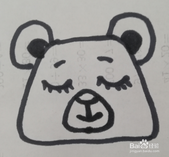 简笔画 小熊的画法 熊的简笔画