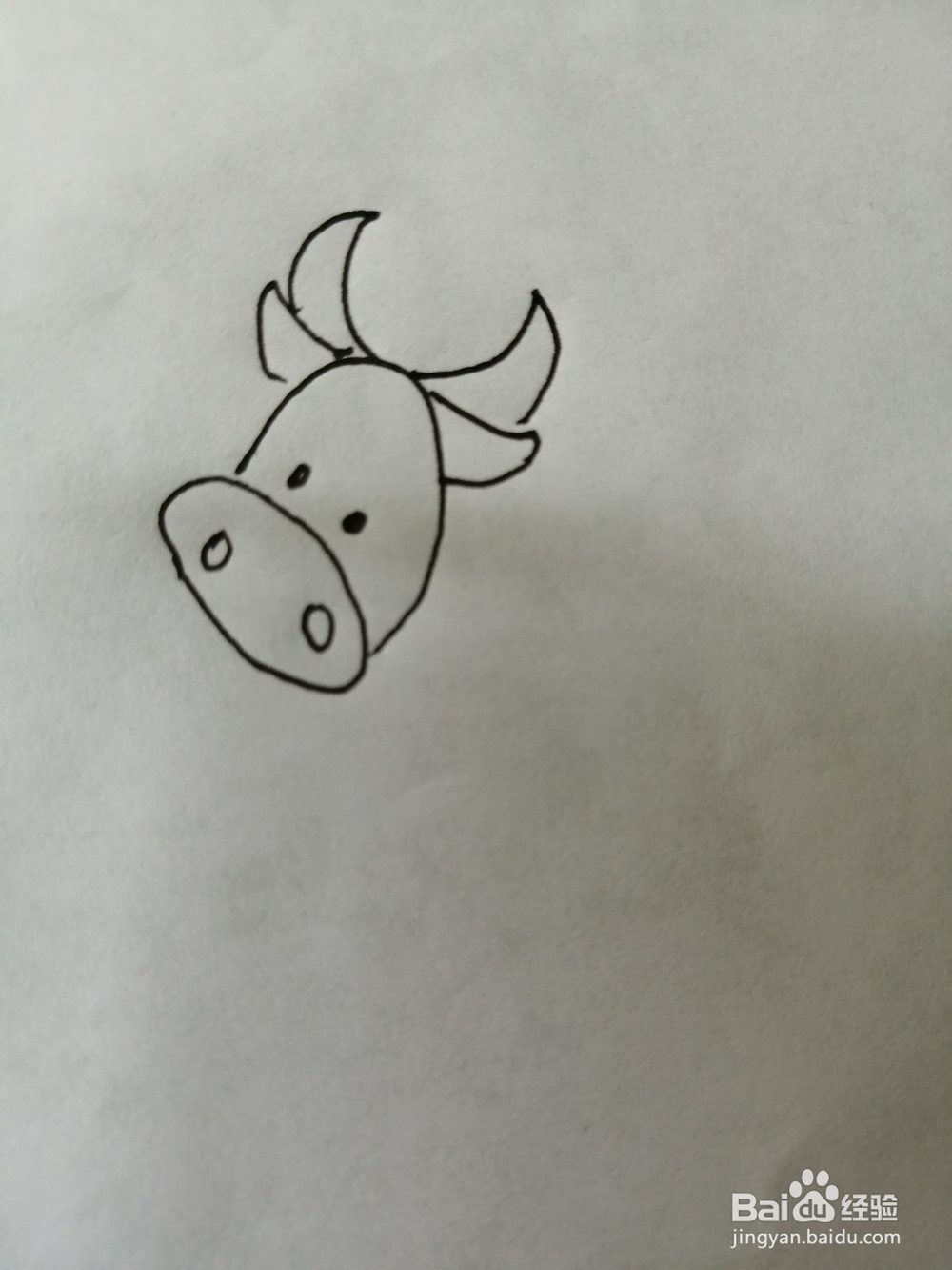 可爱的小牛怎么画