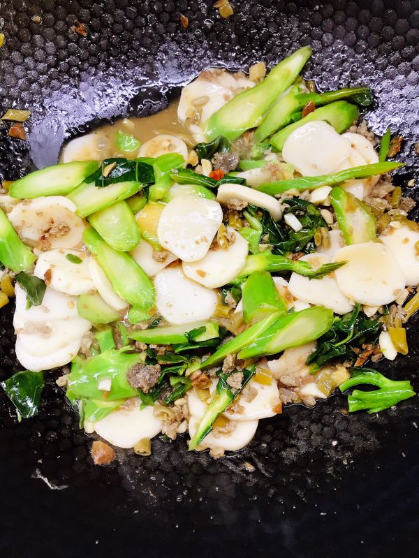 豇豆肉末炒年糕