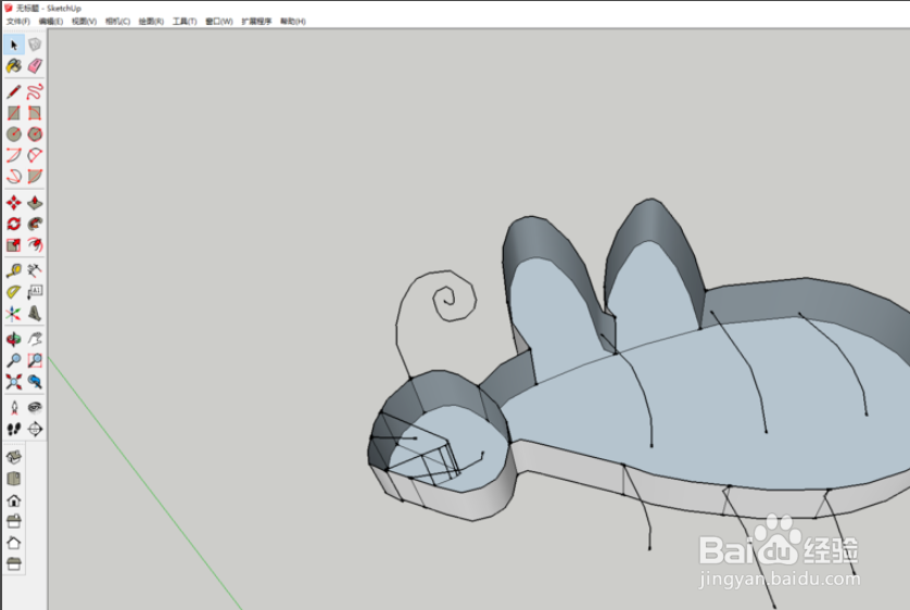 怎么用sketchup画不规则弧线