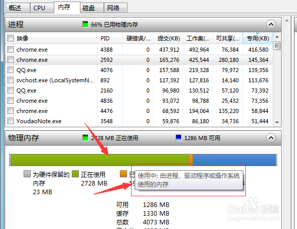 windows7怎么查看下内存监控情况