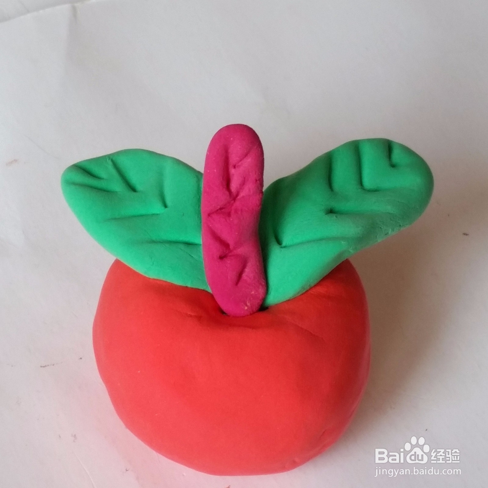 红苹果幼儿彩泥制作