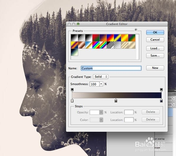 Photoshop制作人像与风景结合的双重曝光效果