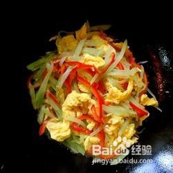 便当素菜之莴笋炒鸡蛋