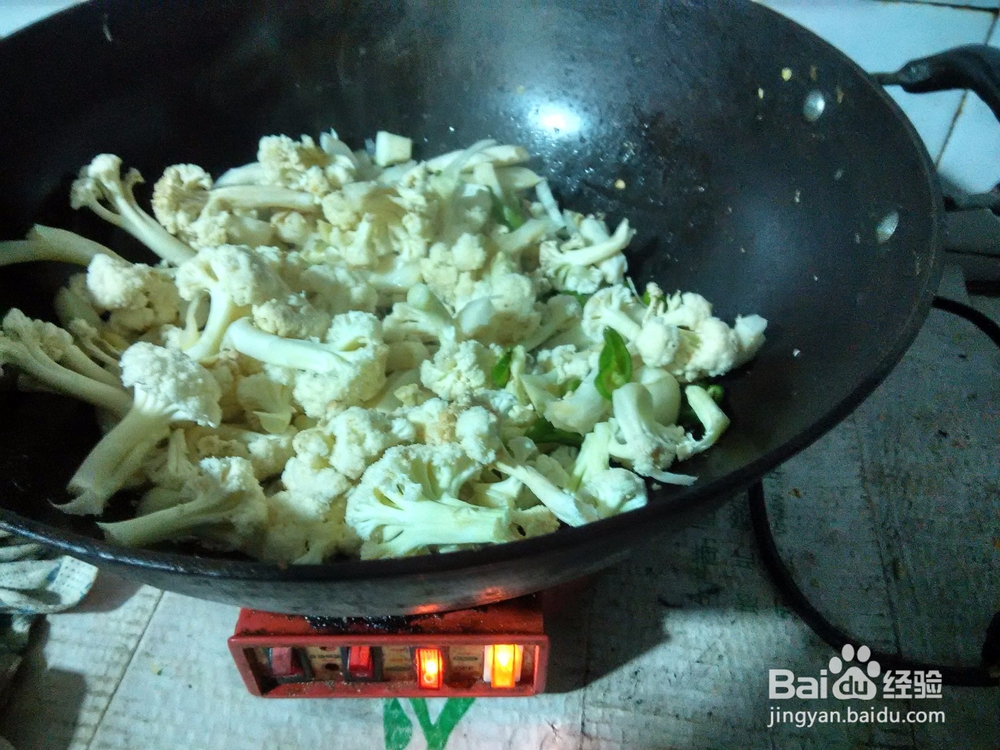 家常炒有机菜花