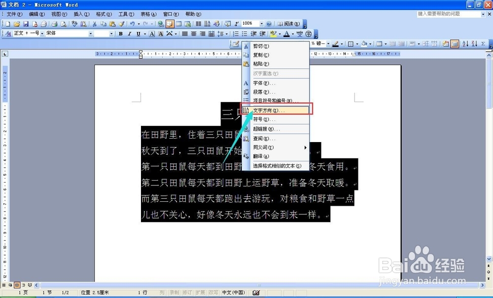 Word基础入门十九、特殊排版方式