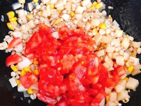 茄汁山药炒薏仁