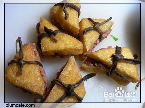 酱煮夹馅儿油豆腐的做法