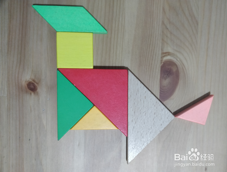 一只活力的鼬鼠怎么用七巧板拼接