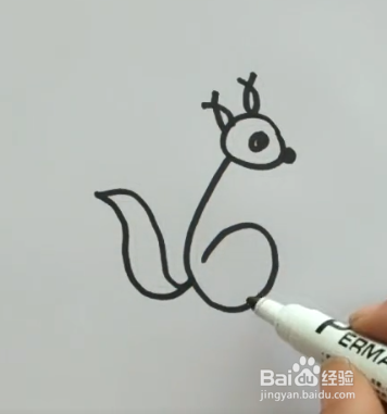 教你怎样用06简笔画松鼠