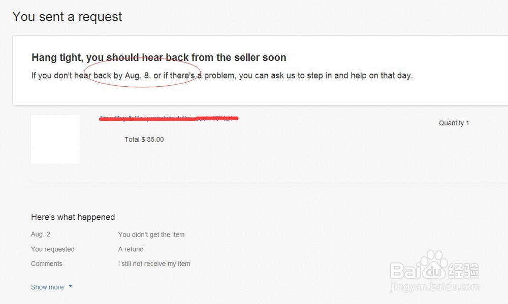 ebay如何开case申请退款