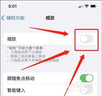 苹果手机突然放大屏怎么恢复?
