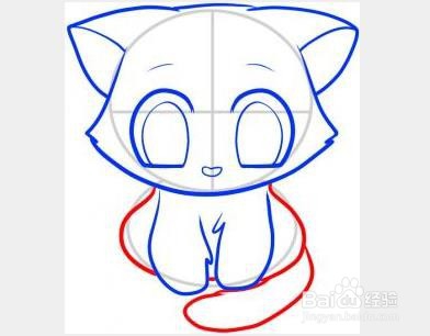 小猫咪简笔画绘制过程