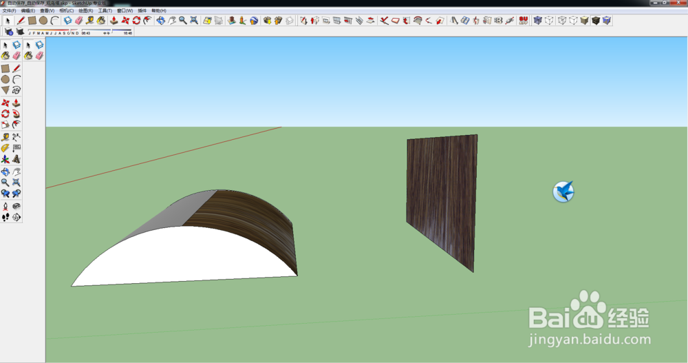sketch up怎么曲面投影贴图，使模型材质更逼真