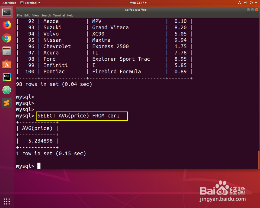 如何提取数据库中单一名字的均价