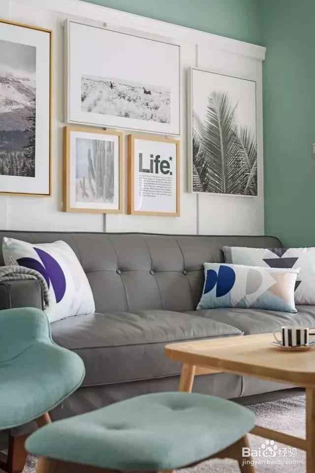 116平清新薄荷绿北欧风格装修效果图