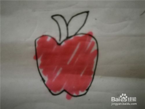 怎么样用水彩画画大红苹果