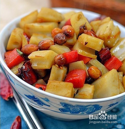 宫保藕丁的做法 没有肉一样也可以美味