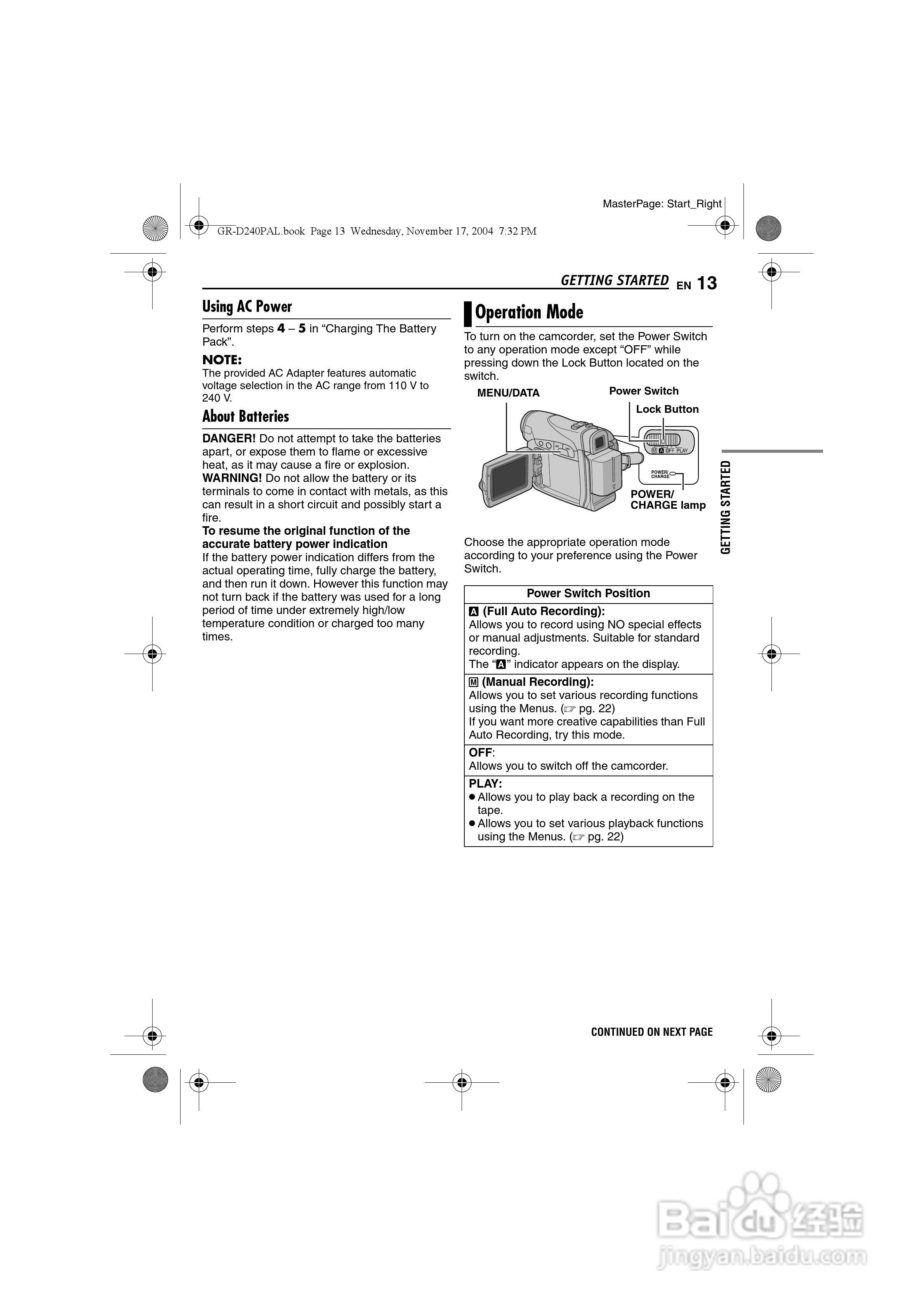 JVC GR-D240电池说明书:[2]