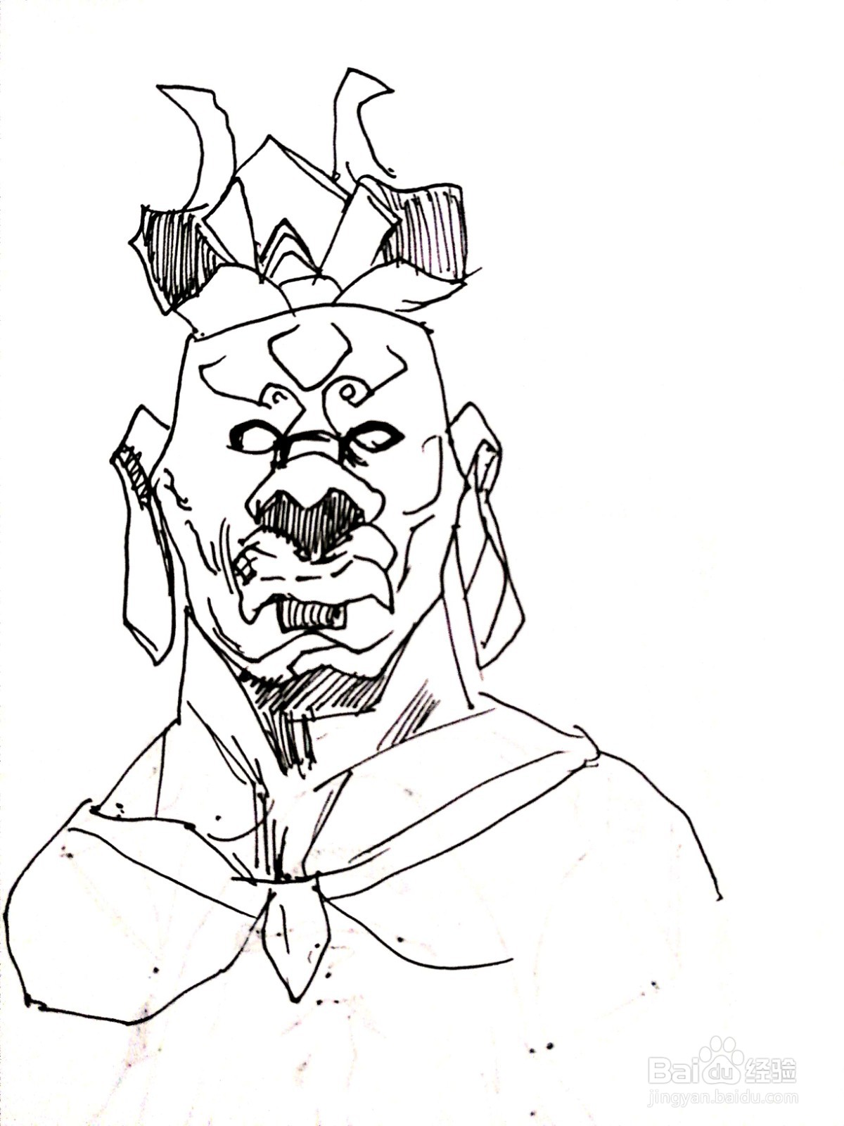 《镇魂街》系列之金刚力士简笔画