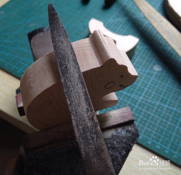 木头diy小熊玩具车