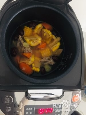 食补养生电饭煲玉米排骨汤的做法